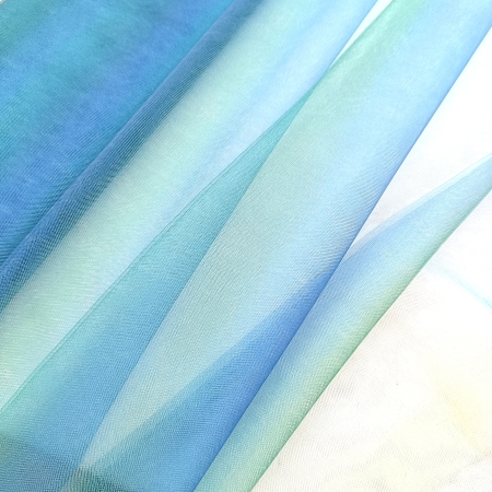 Tüll - Ombre - Farbverlauf - blau/türkis/grün